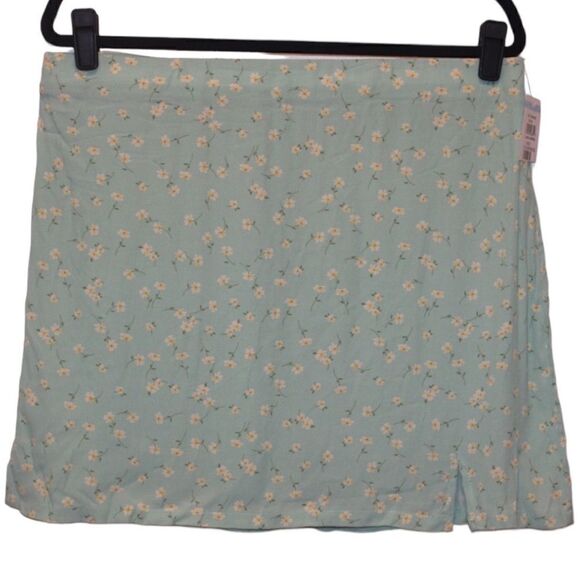 NEW Elodie Floral Print Mini Skirt Women XL - Picture 1 of 11